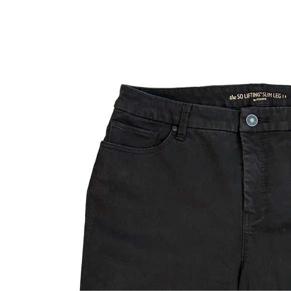 CHICO’S SO LIFTING SLIM LEG Jeans Pants Stretch Chico's size 1 Regular size 8 - Picture 7 of 11